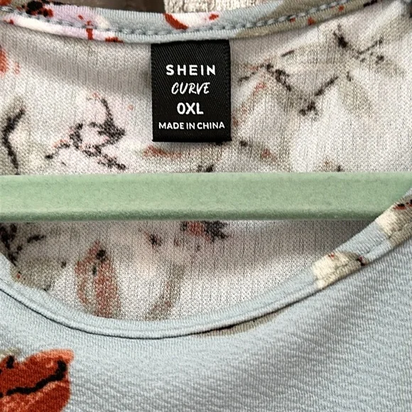 Floral 3/4 Sleeve Maxi Dress with Belt Size 0XL - Picture 4 of 6